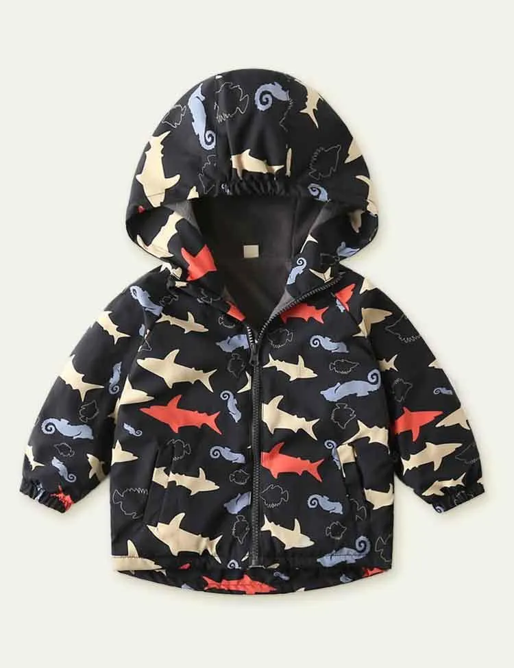 Cartoon Printing plus Velvet Shell Jacket - Image 5