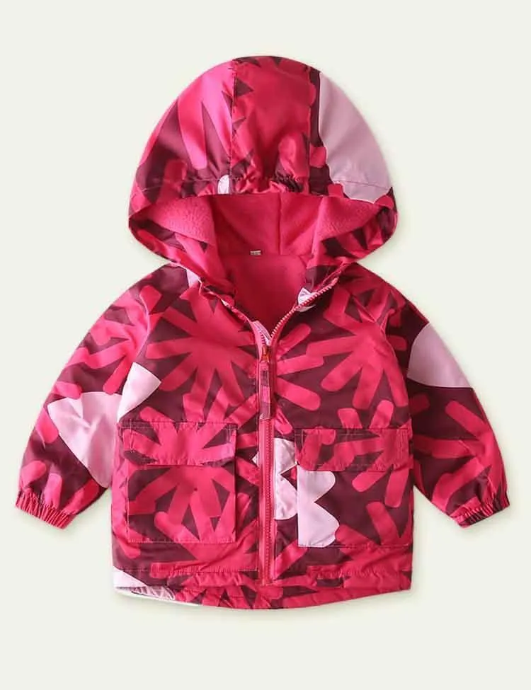 Cartoon Printing plus Velvet Shell Jacket - Image 7