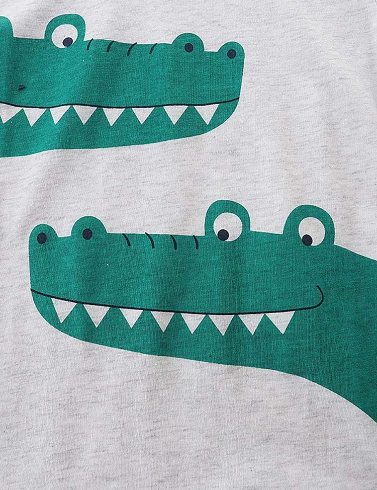 Cartoon Printing Short Sleeve T-Shirt and Shorts Set - Image 6