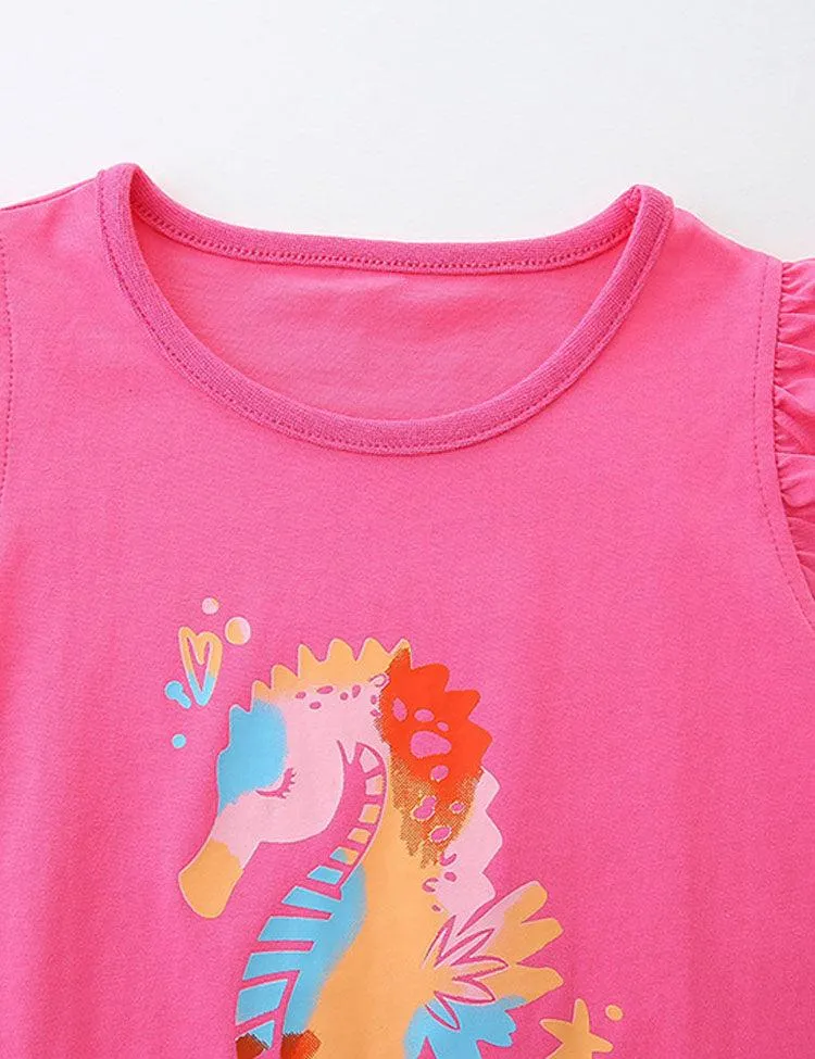 Cartoon Seahorse Printed Set - Image 3
