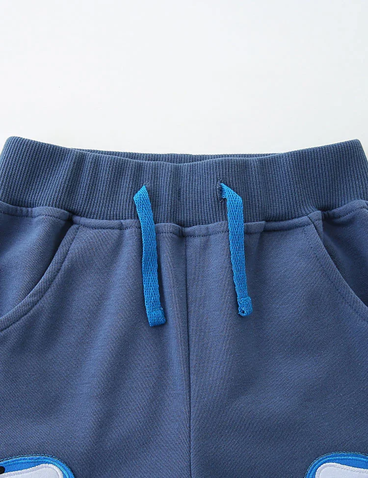 Cartoon Shark Applique Shorts - Image 3