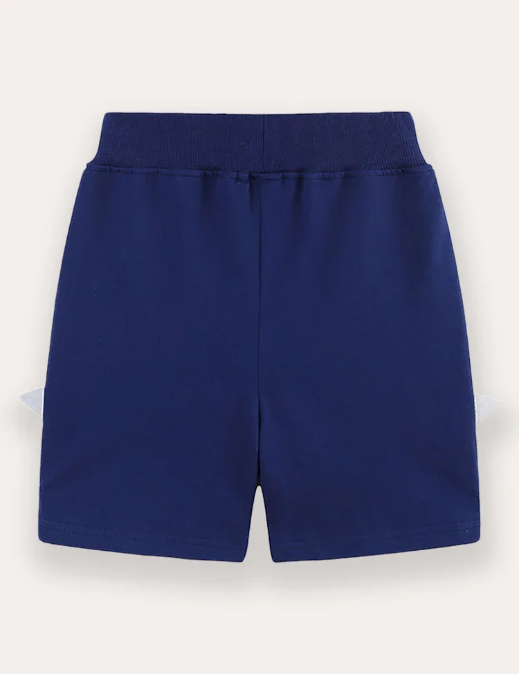 Cartoon Shark Applique Shorts - Image 2