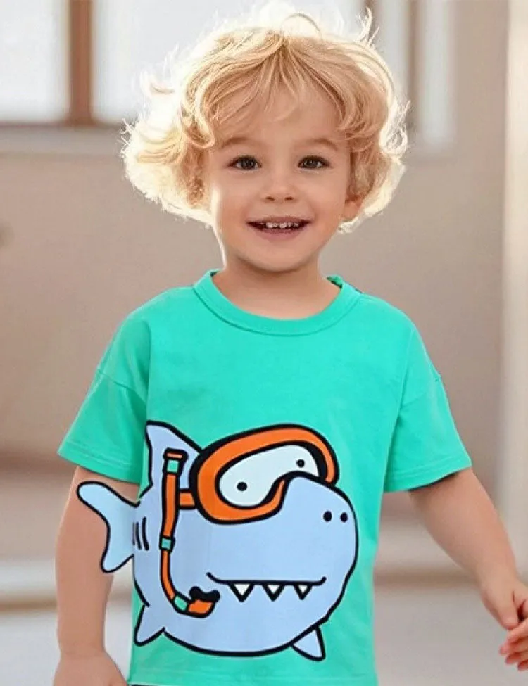 Cartoon Shark T-Shirt - Image 5