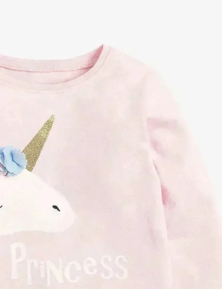 Cartoon Unicorn Long Sleeve T-Shirt - Image 3