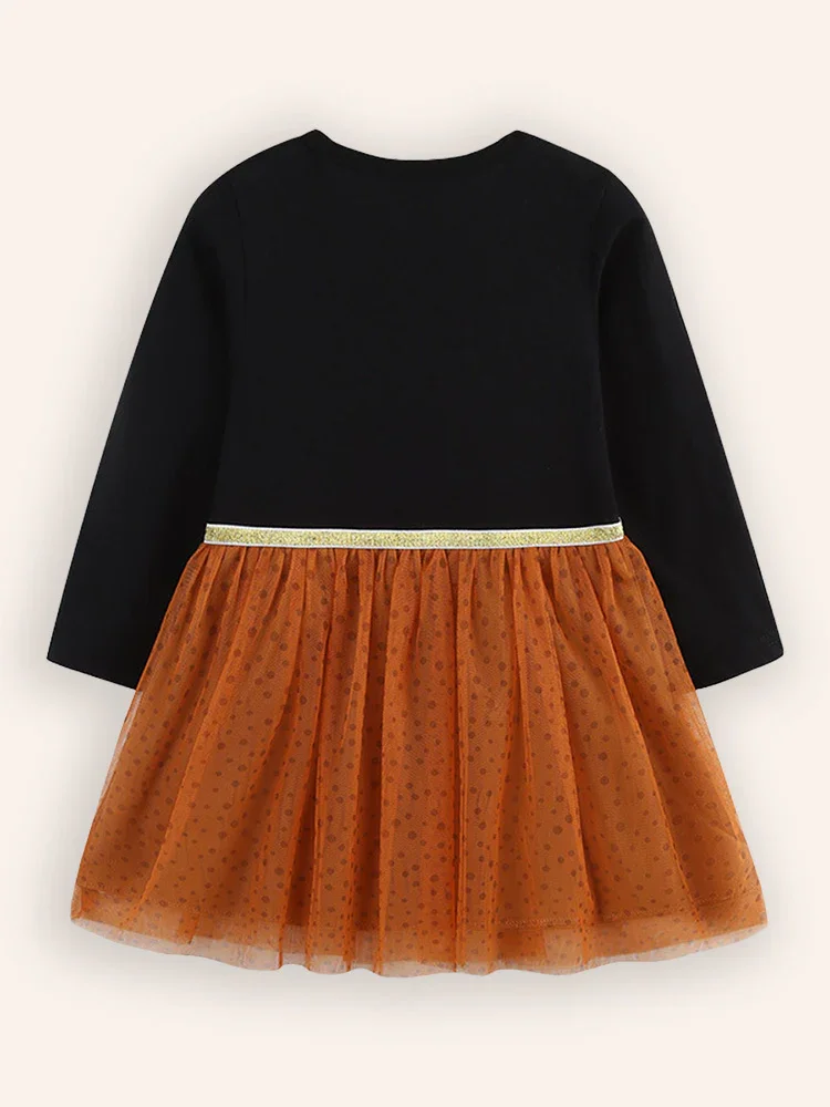 Cartoon Unicorn Tulle Long Sleeve Dress - Image 2