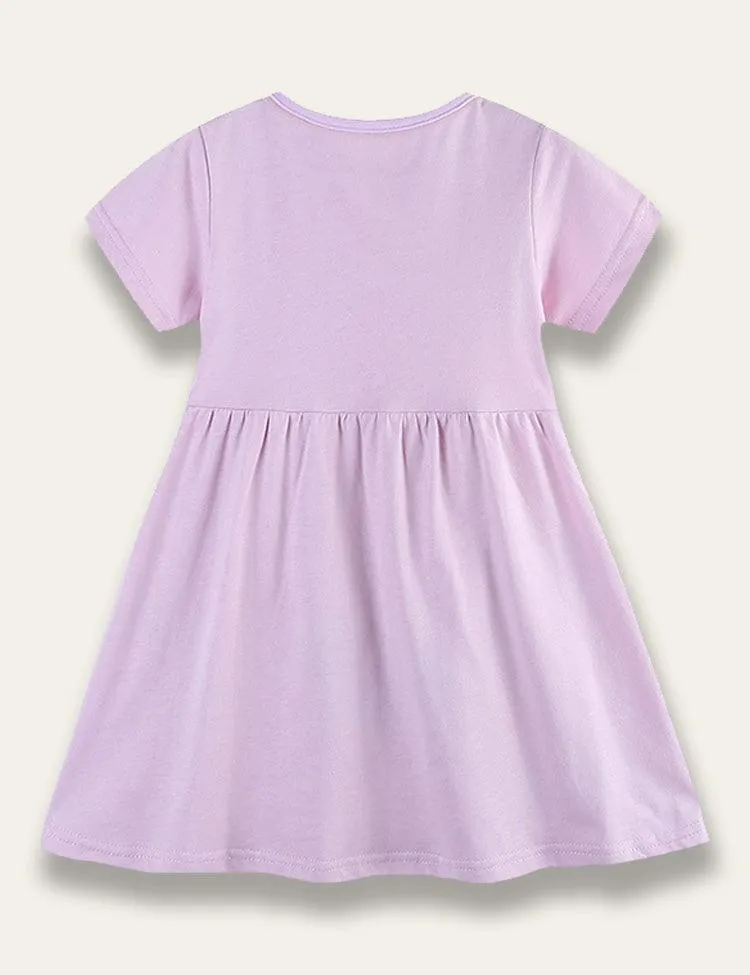 Cartoon Weather Print Dress - Image 3
