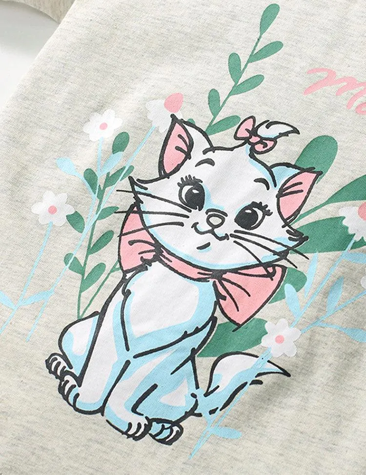 Cat Printed Short-sleeved Set - Image 2