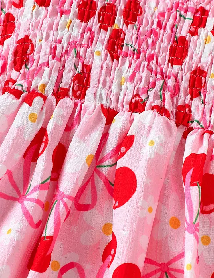 Cherry Suspender Printed Dress - Image 2
