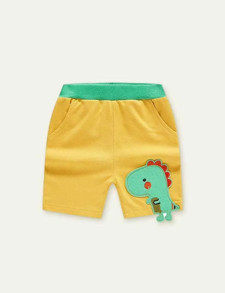 Cartoon Dinosaur Knitted Shorts - Image 3