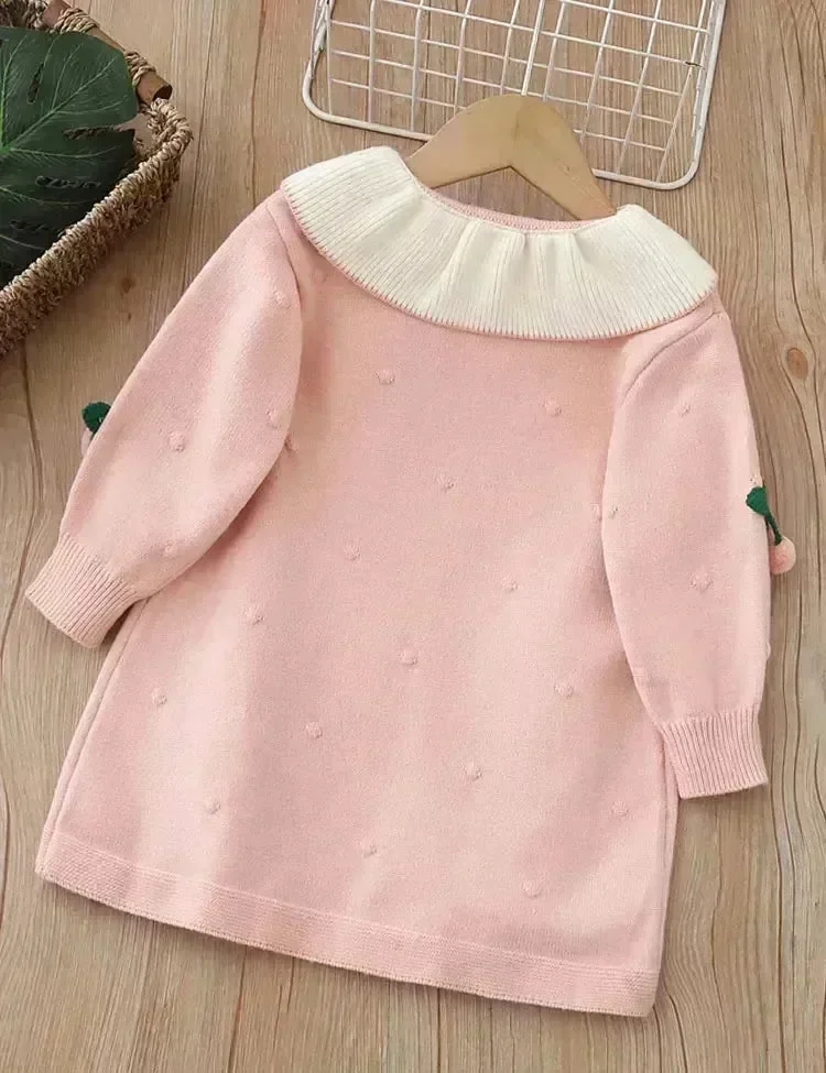 Christmas Cherry Sweater Dress - Image 3