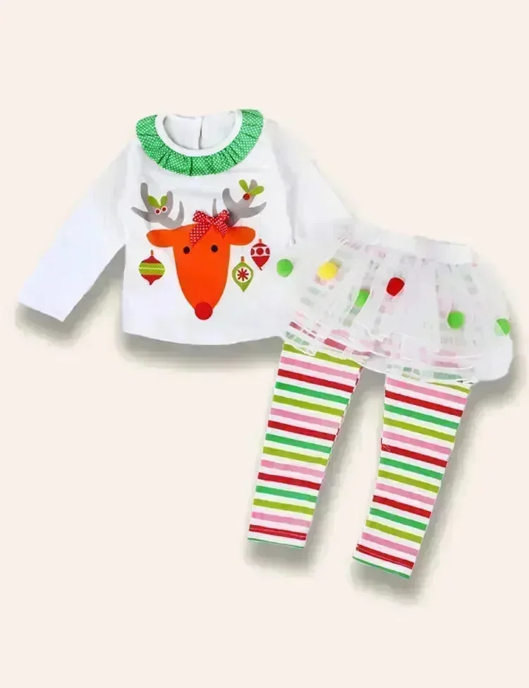 Christmas Cute Reindeer Printed Set - Image 2