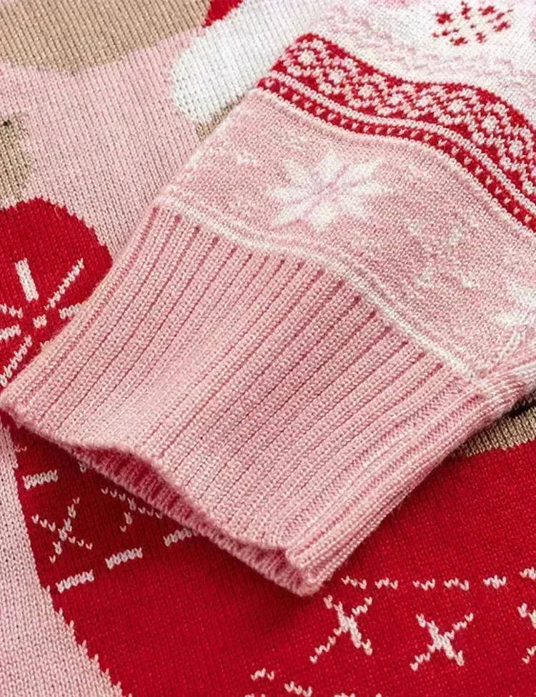 Christmas Cute Reindeer Printed Sweater - Image 2