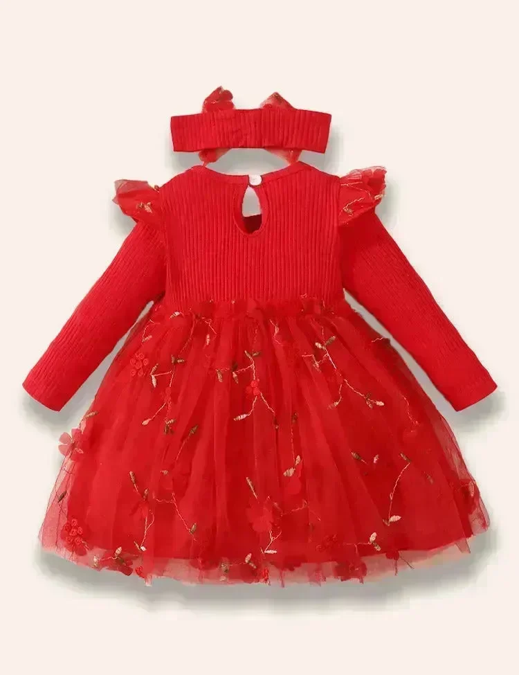 Christmas Flower Tulle Dress - Image 2