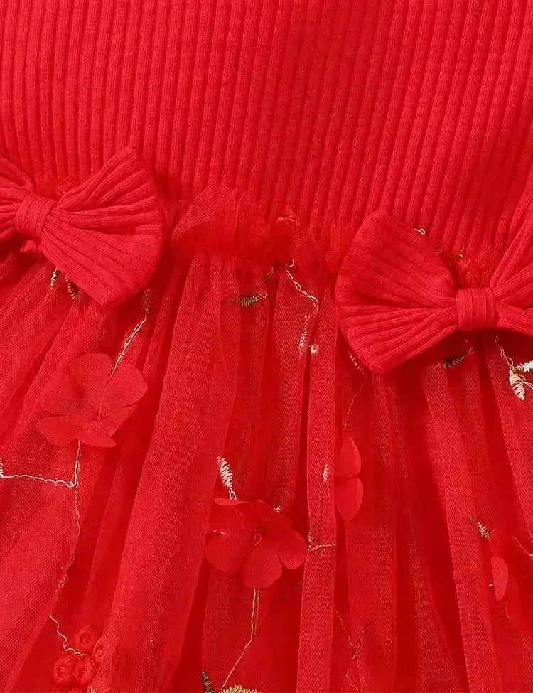 Christmas Flower Tulle Dress - Image 3