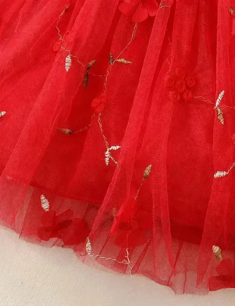 Christmas Flower Tulle Dress - Image 4