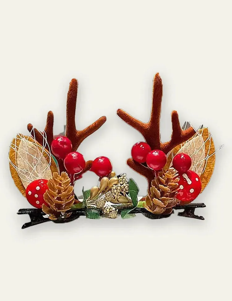 Christmas Golden Ball Elk Hairpin - Image 12