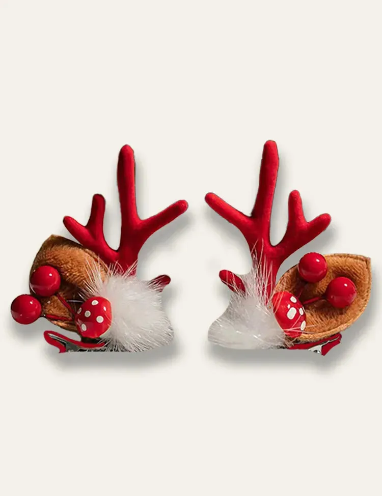 Christmas Golden Ball Elk Hairpin - Image 3