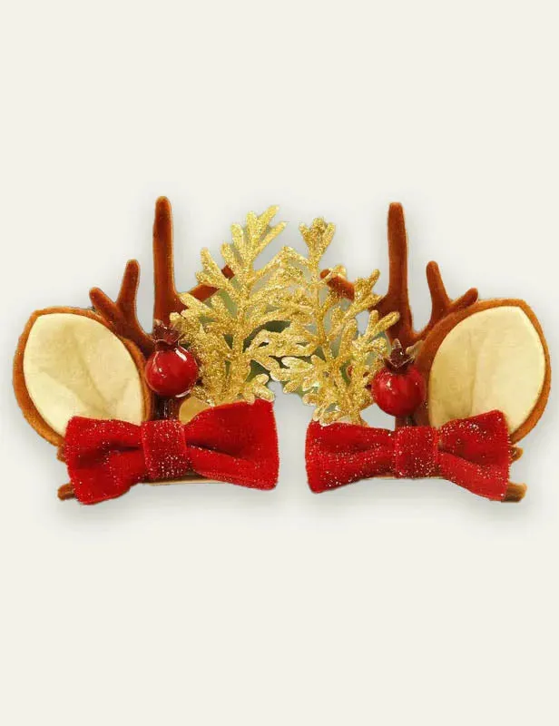 Christmas Golden Ball Elk Hairpin - Image 5