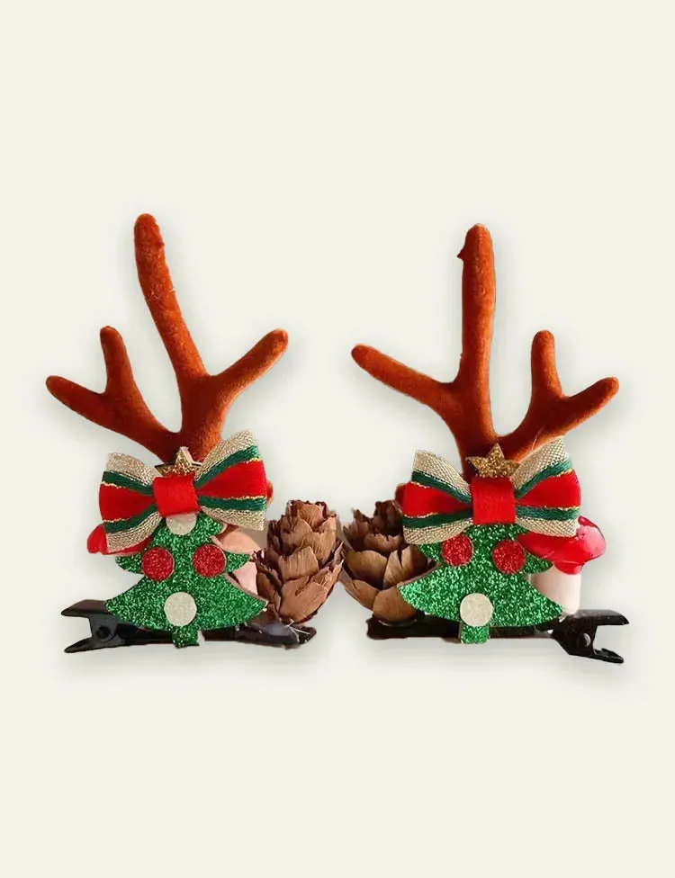 Christmas Golden Ball Elk Hairpin - Image 8