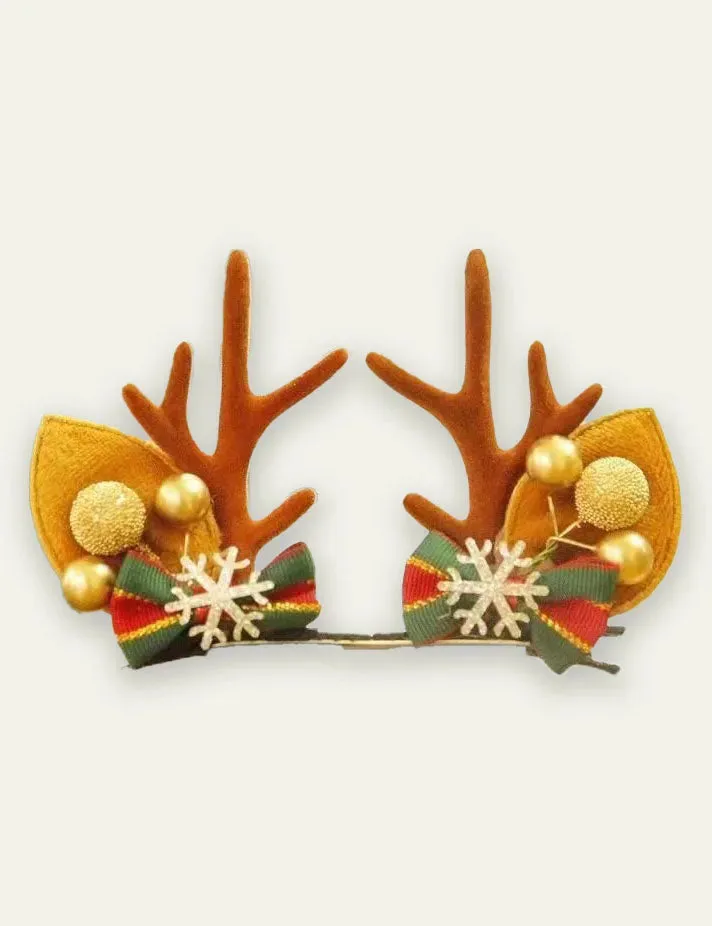 Christmas Golden Ball Elk Hairpin - Image 9