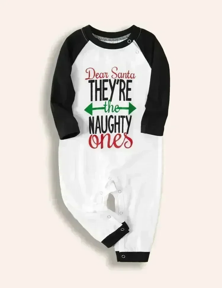 Christmas Letter Printed Family Matching Pajamas - Image 5