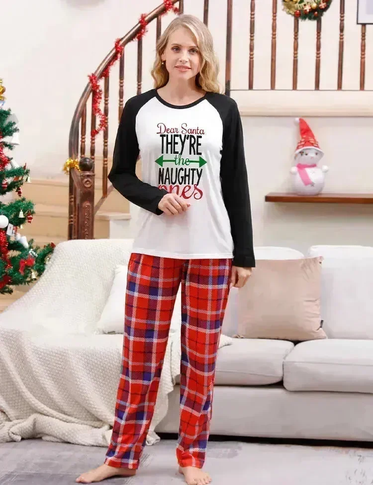 Christmas Letter Printed Family Matching Pajamas - Image 3