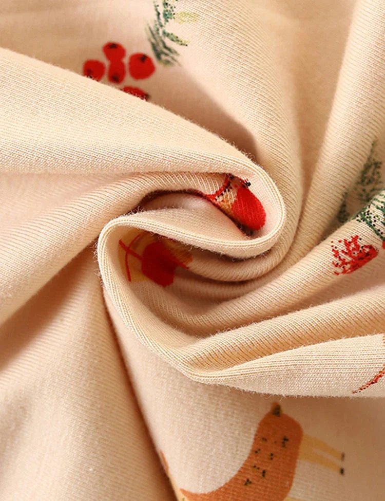 Christmas Little Deer Applique Long Sleeve Dress - Image 2