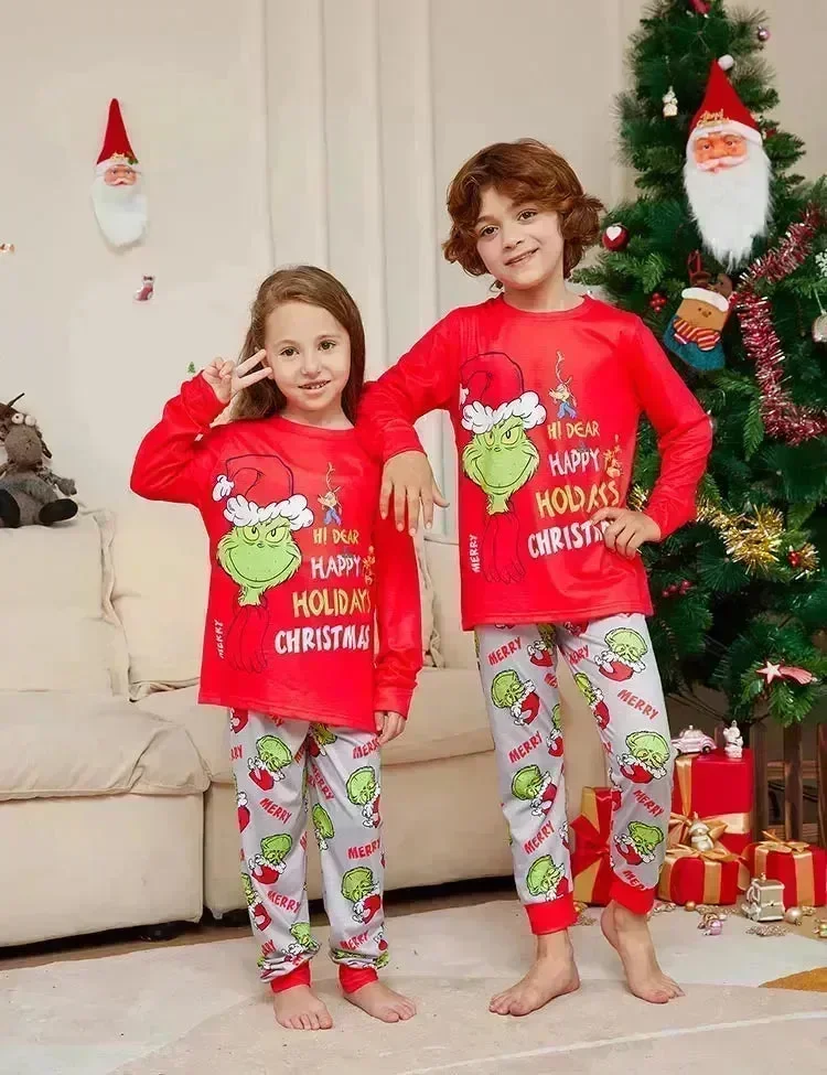 Christmas Monster Printed Fmaily Matching Pajamas - Image 3