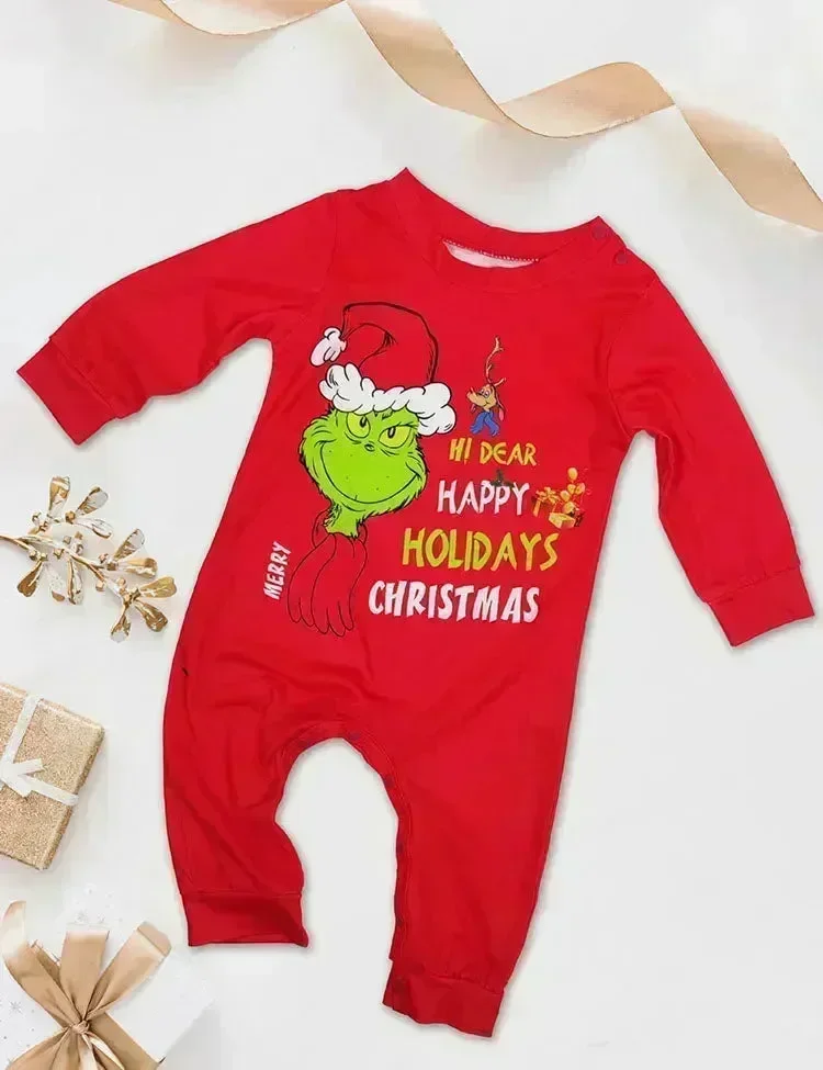 Christmas Monster Printed Fmaily Matching Pajamas - Image 4