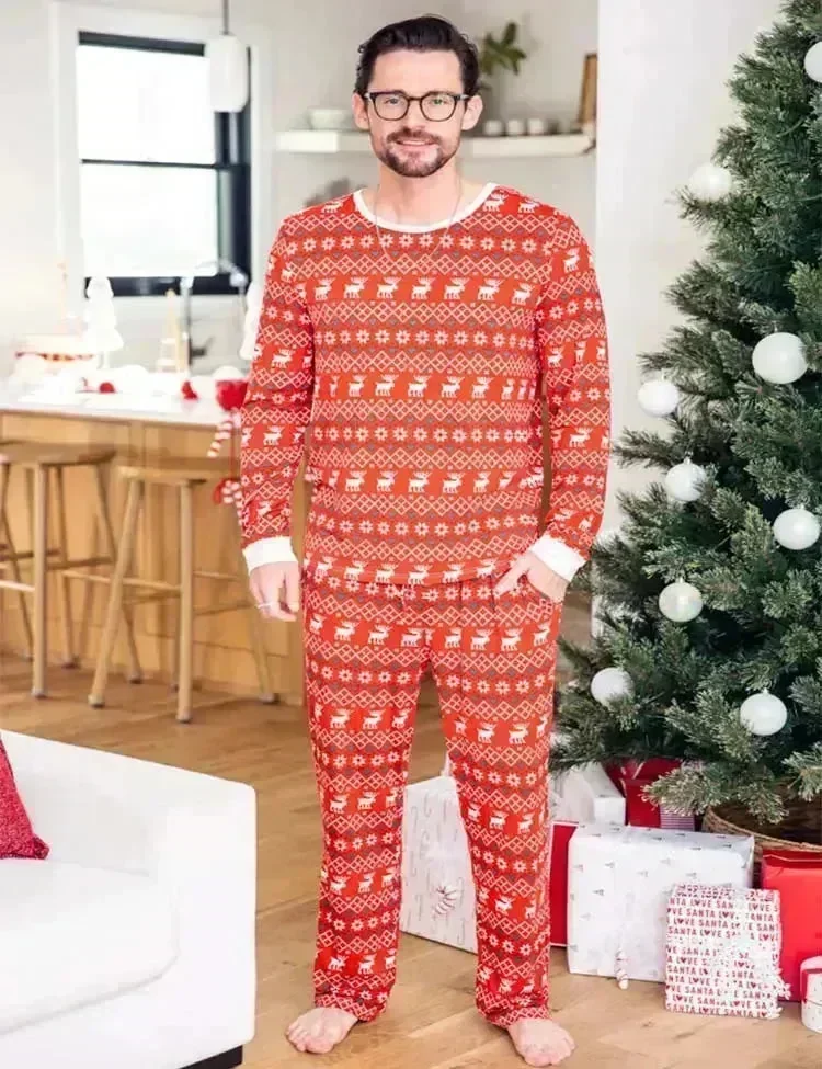 Christmas Print Reindeer Family Matching Pajamas - Image 4