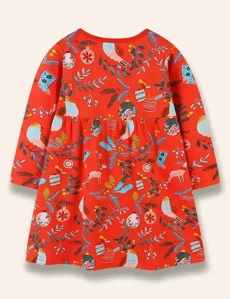 Christmas Reindeer Birdy Printed Dress - Image 4