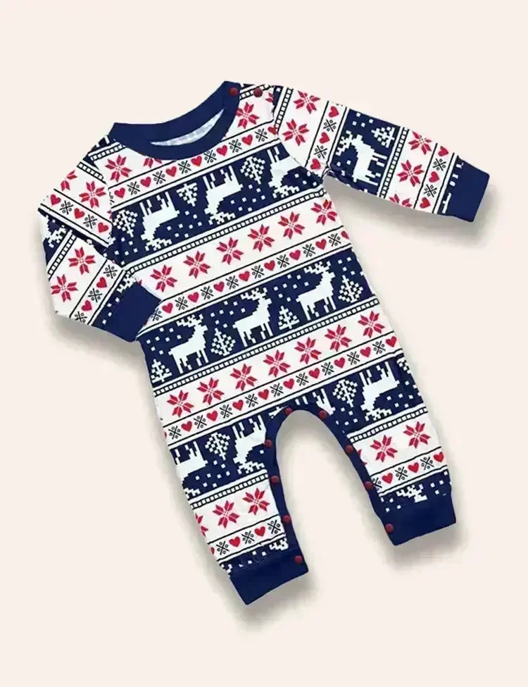 Christmas Reindeer Printed Family Matching Pajamas - Image 5