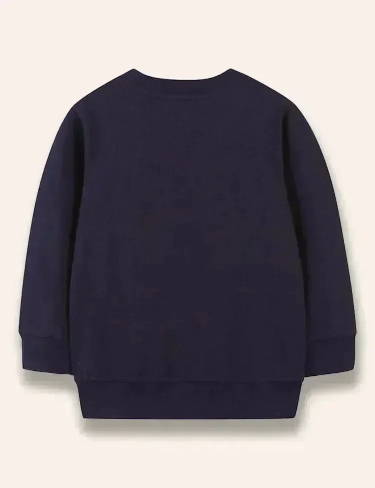 Christmas Santa Claus Appliqué Sweatshirt - Image 4