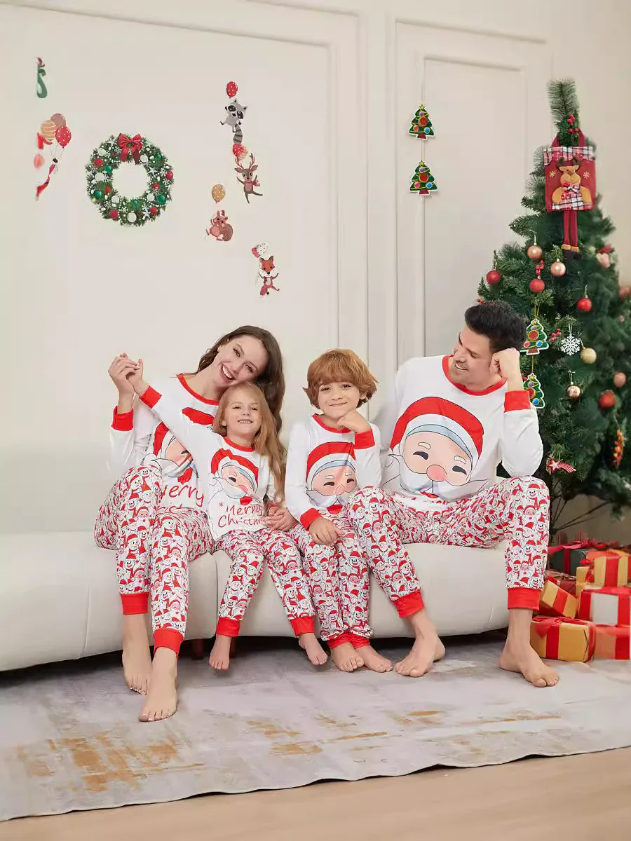 Christmas Santa Print Family Matching Pajamas Sets - Image 3