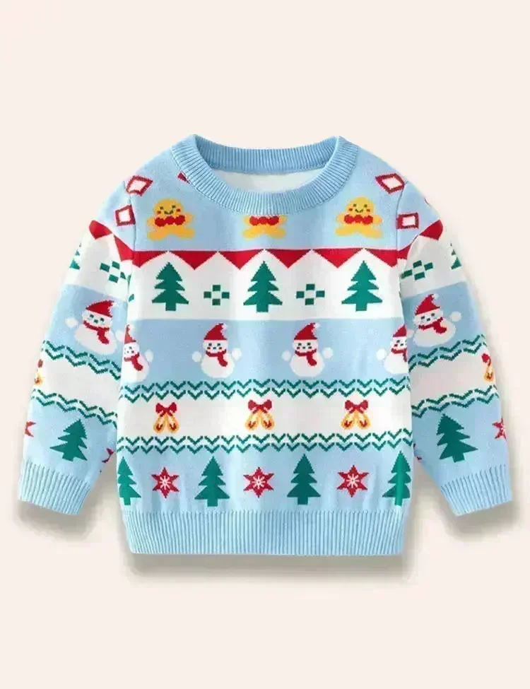 Christmas Snowman&Gingerbread Man Sweater - Image 3