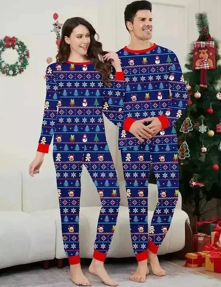 Christmas Snowman Striped Family Matching Pajamas - Image 3