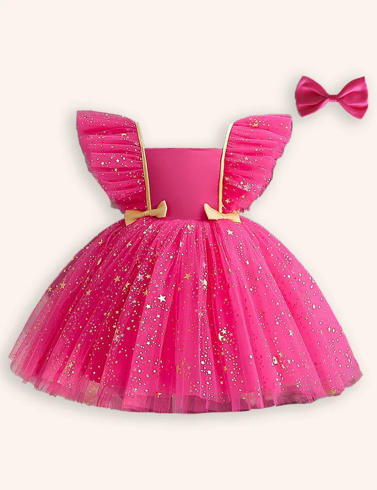 Christmas Star Tulle Princess Party Dress - Image 3
