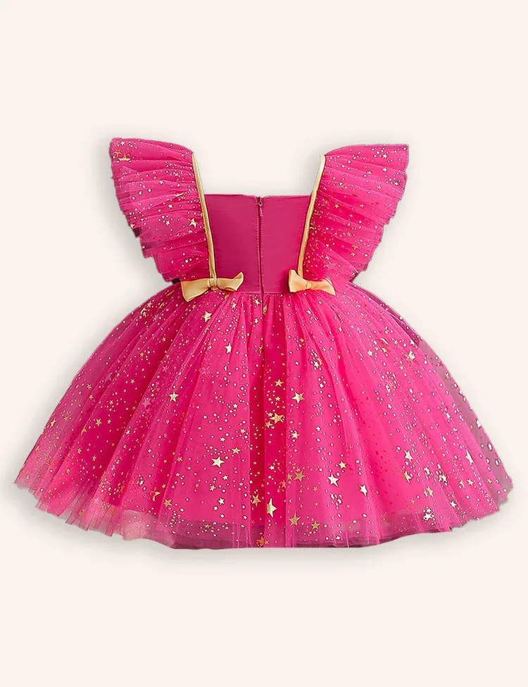 Christmas Star Tulle Princess Party Dress - Image 4