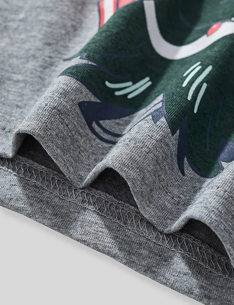 Christmas Tree Dinosaur Print Long Sleeve T-Shirt - Image 3