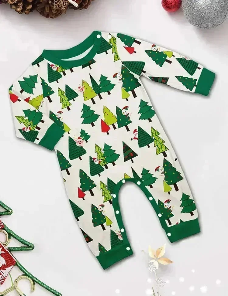 Christmas Tree Full Printed Family Matching Pajamas - Image 5