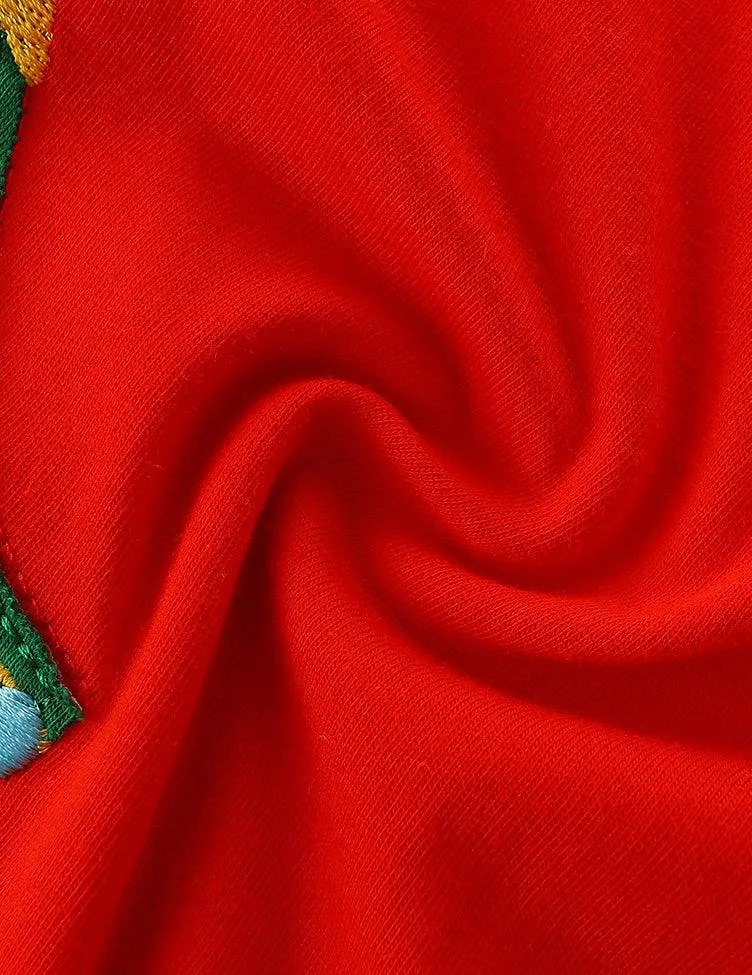 Christmas Tree Puppy Appliqué Gift Embroidered Dress - Image 5