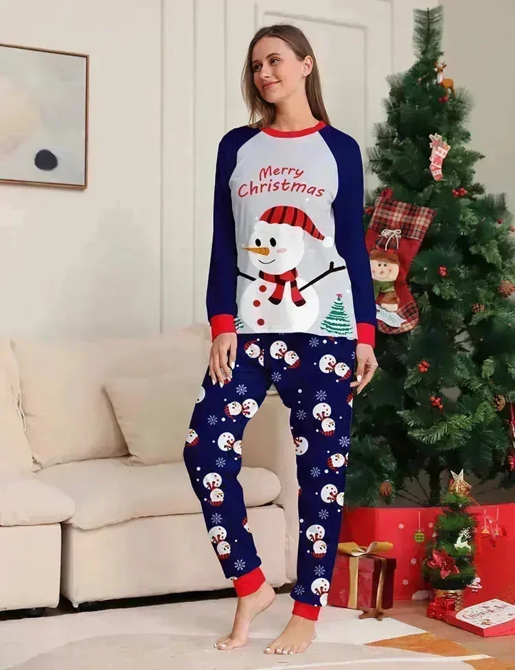 Christmas White Snowman Family Matching Pajamas - Image 3