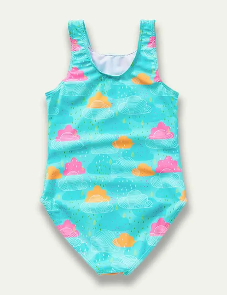 Cloud Printed Swim Suit - Image 2