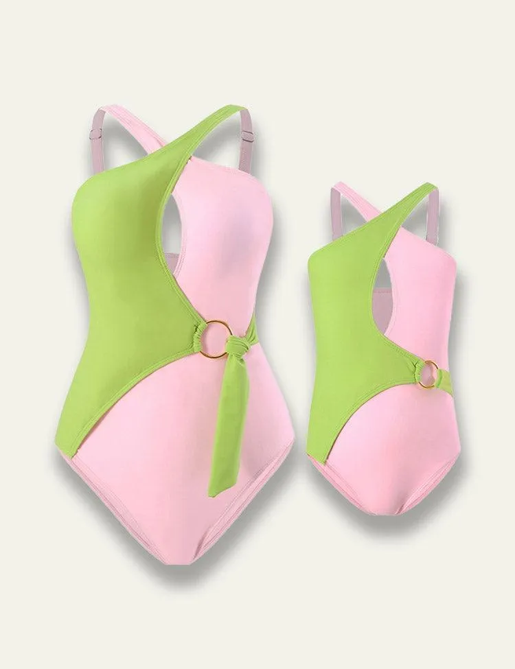 Color Patching Family Matching Swim Suit - Image 3