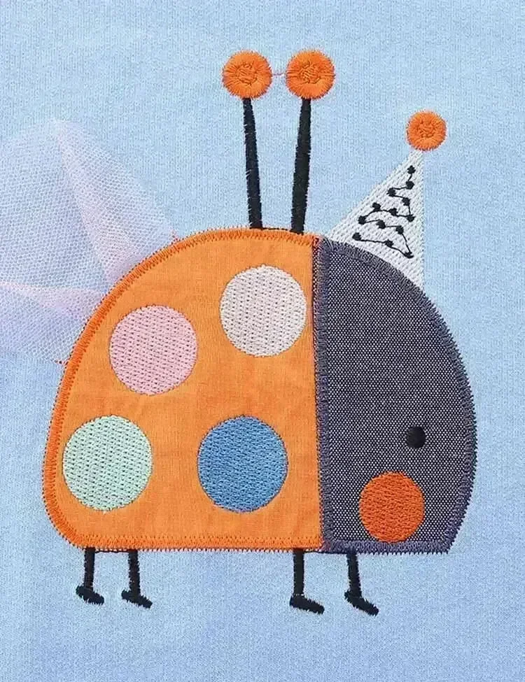 Colorblocked Ladybug Appliqué Sweatshirt - Image 2