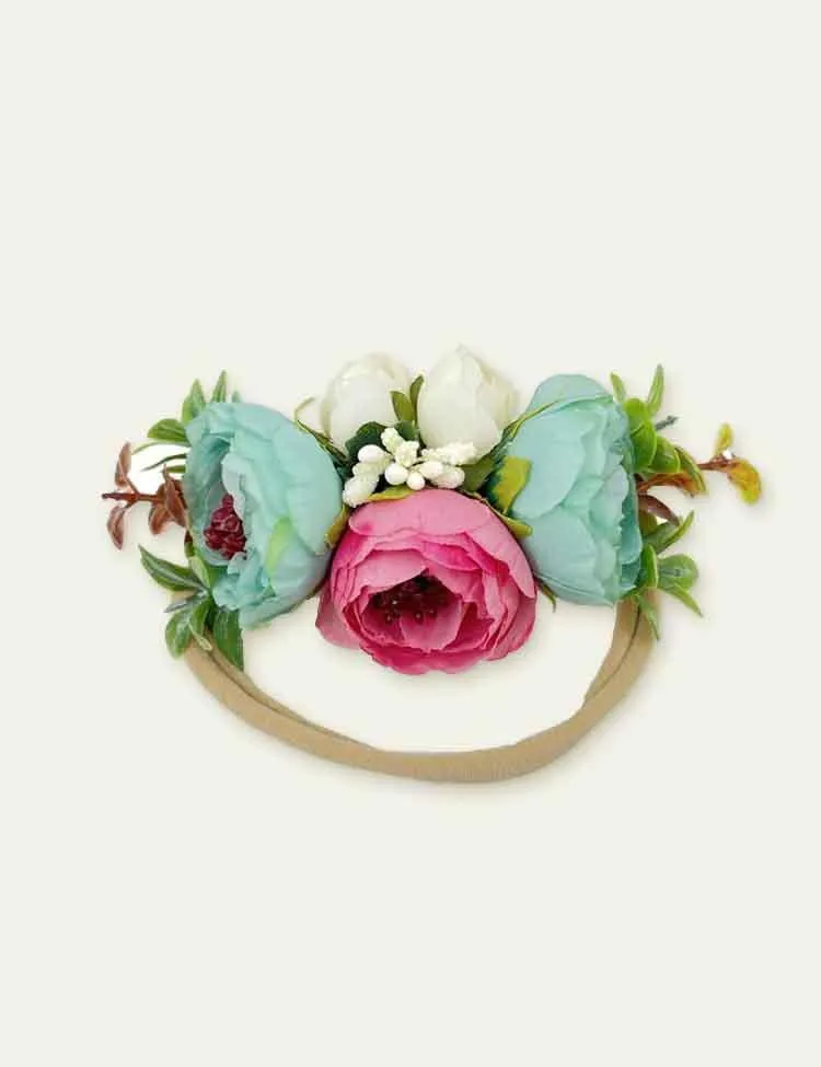 Colorful Emulational Flower and Grass Nylon Headband - Image 6