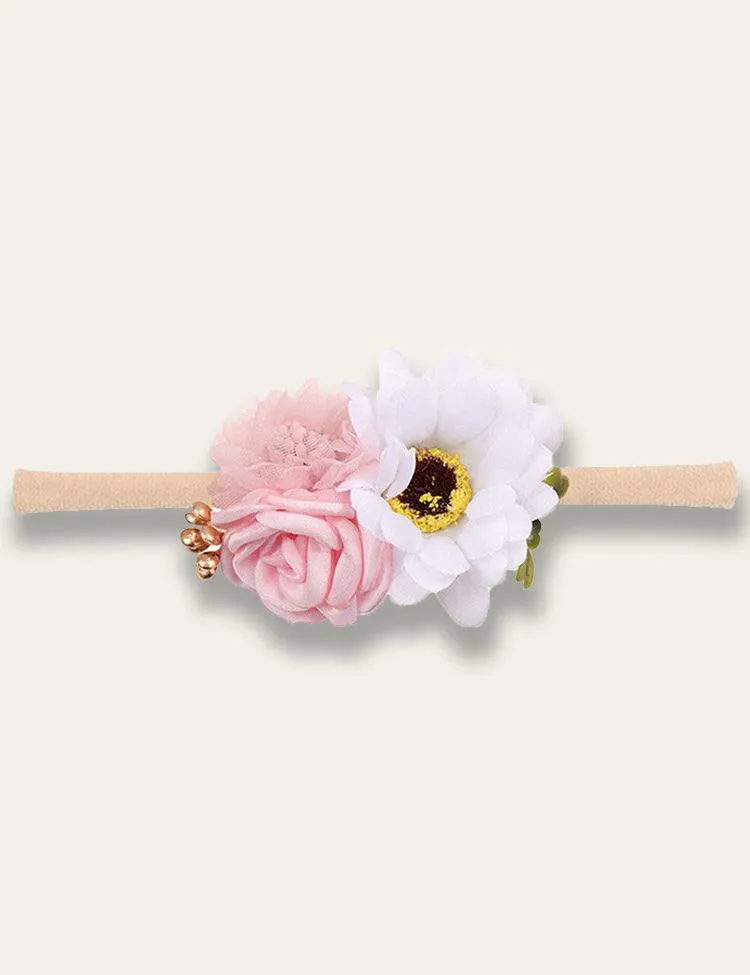 Colorful Flower Artificial Flower Headband - Image 3