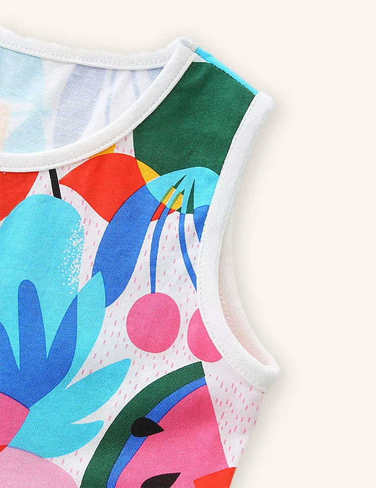 Colorful Fruit Printed Dress - Image 3