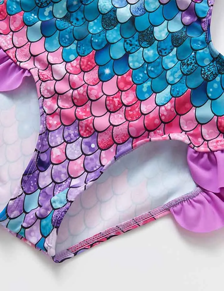 Colorful Mermaid Swim Suit - Image 3