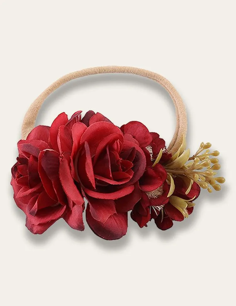 Colorful Simulated Flower Elastic Headband - Image 6